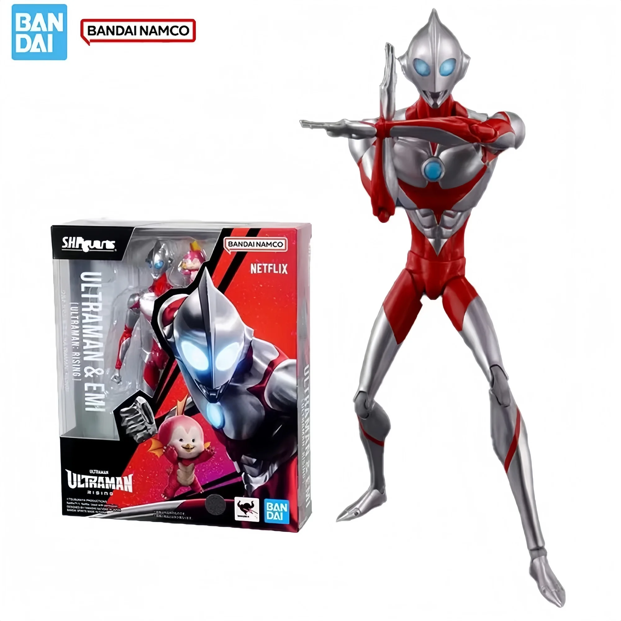 Фото Оригинальная фигурка Bandai Ultraman: Rising Modelkit, аниме-фигурки Shf Ultraman & Emi Collection Modeaction, фигурки, игрушки №1