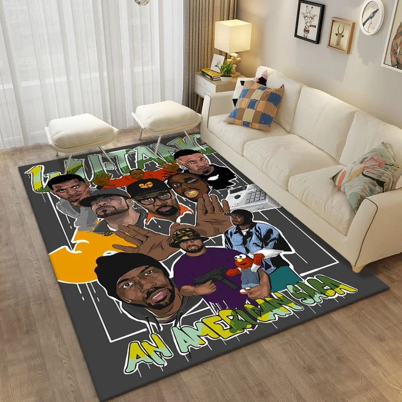 Hip-Hop Music Star Rapper Carpet Rug for Living Room Bedroom Bedside Decorative,Doormat Kitchen Bathroom Non-slip Floor Mat Gift