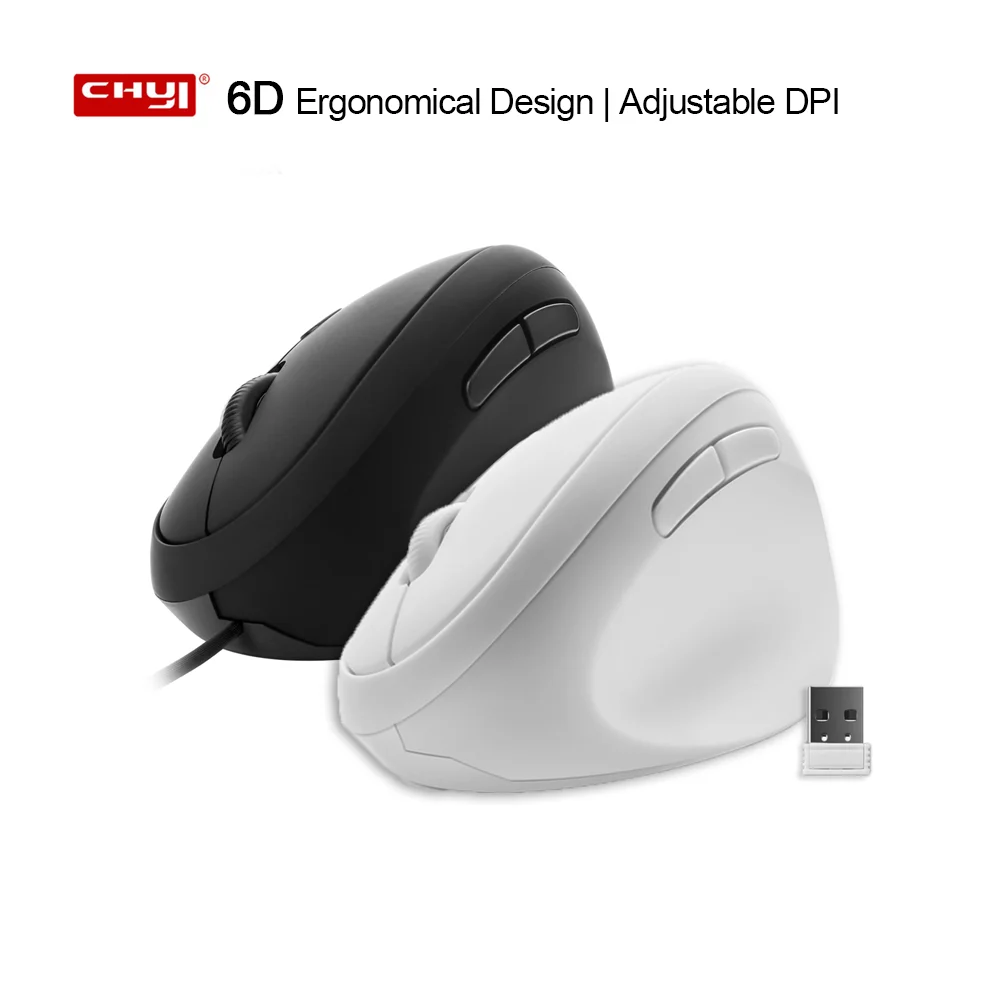 

6D Ergonomical Mouse 1600 DPI Adjustable Matte Vertical Mause 2.4Ghz USB Wireless Pink Mice for PC Laptop Office Use