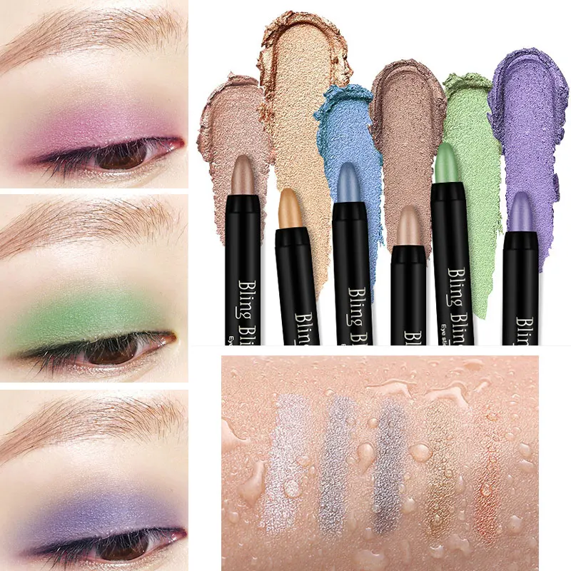 

16 Color Pearlescent Eye Shadows Silkworm Eyeshadow Pen Lasting Waterproof And Not Blooming Shiny makeup Gel Pencil Cosmetics