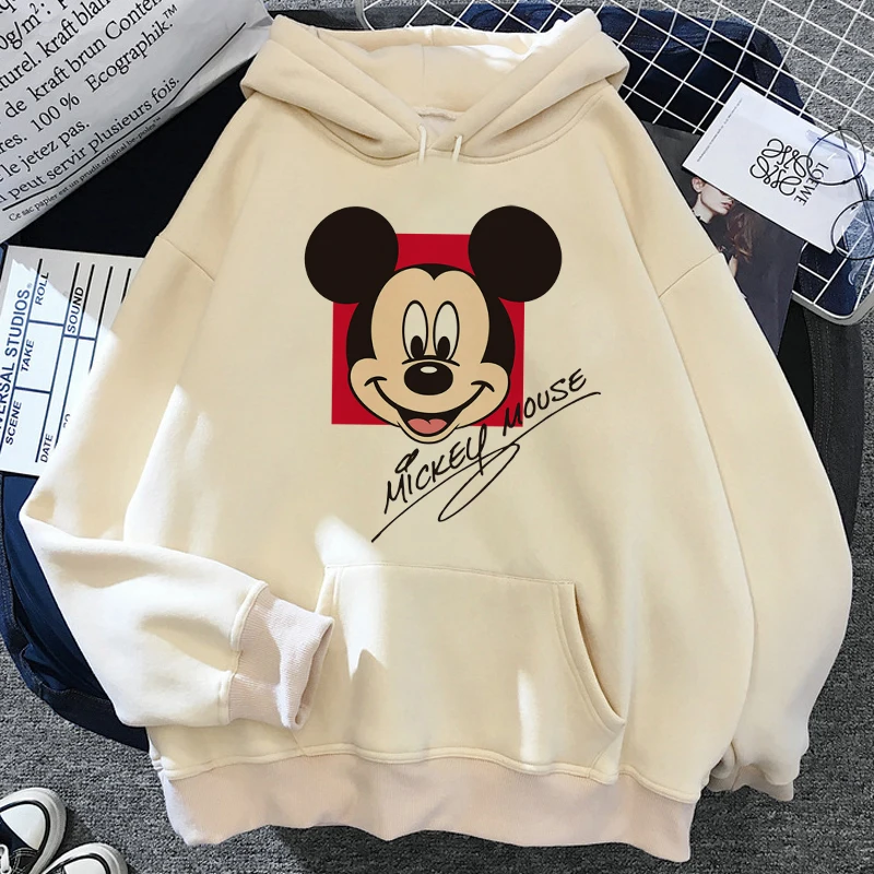 

Kawaii Disney Cartoon Mickey Mouse Funny Streetwear Hoodies Women Cute Anime Harajuku Y2K Sweatshirt Winter Warm Hoody Female
