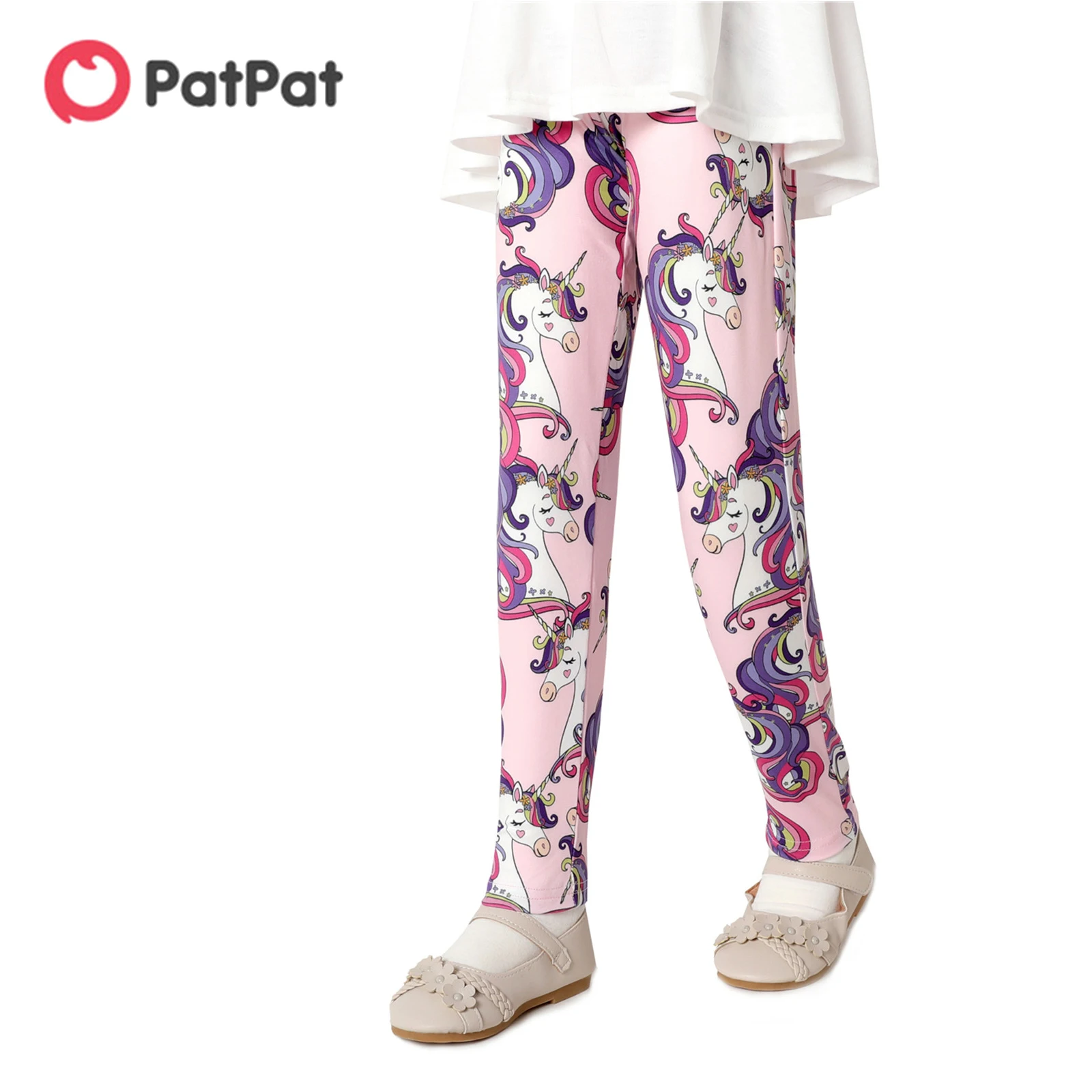 

Эластичные повседневные леггинсы PatPat с принтом единорога для девочек
