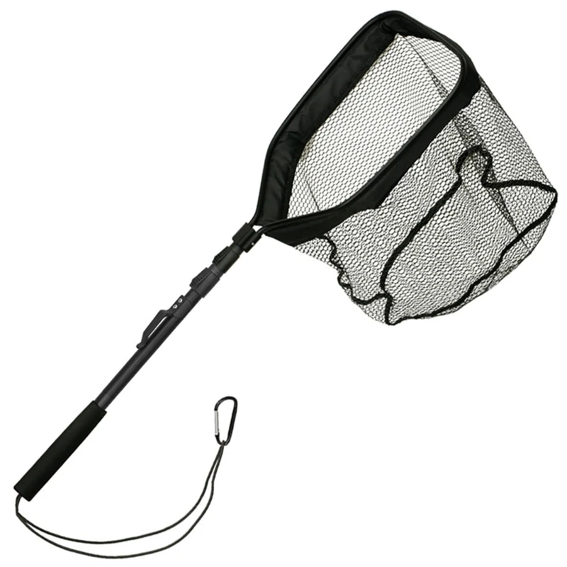 

H58D Fish Net Folding Landing Net Freshwater for Bass, Trout, Walleye, Kayak,Floating Fishing Net