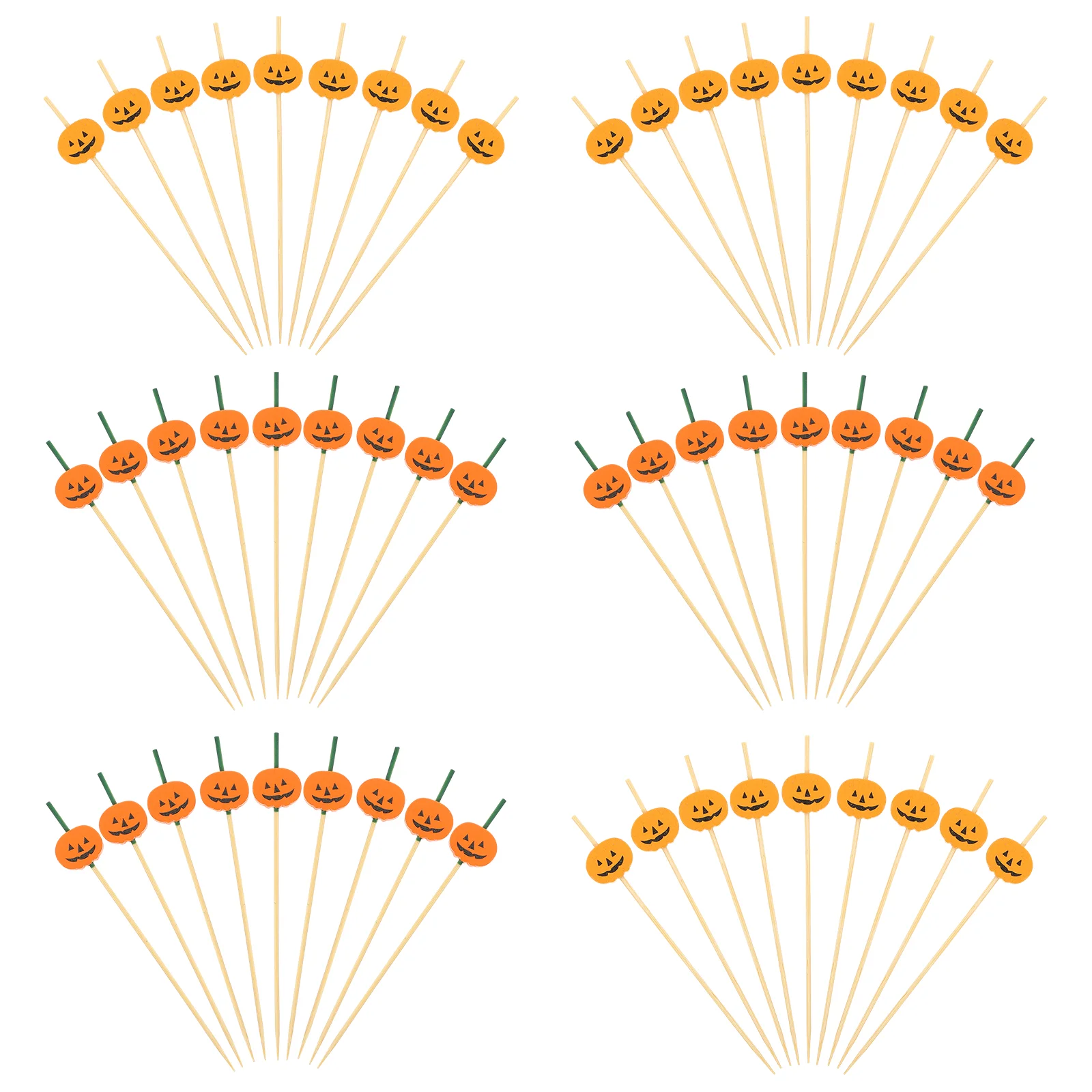 

Picksstickscocktail Toothpicks Pumpkin Appetizer Fruit Cupcake Decorative Skewers Fruits Snack Toppers Cake Pick