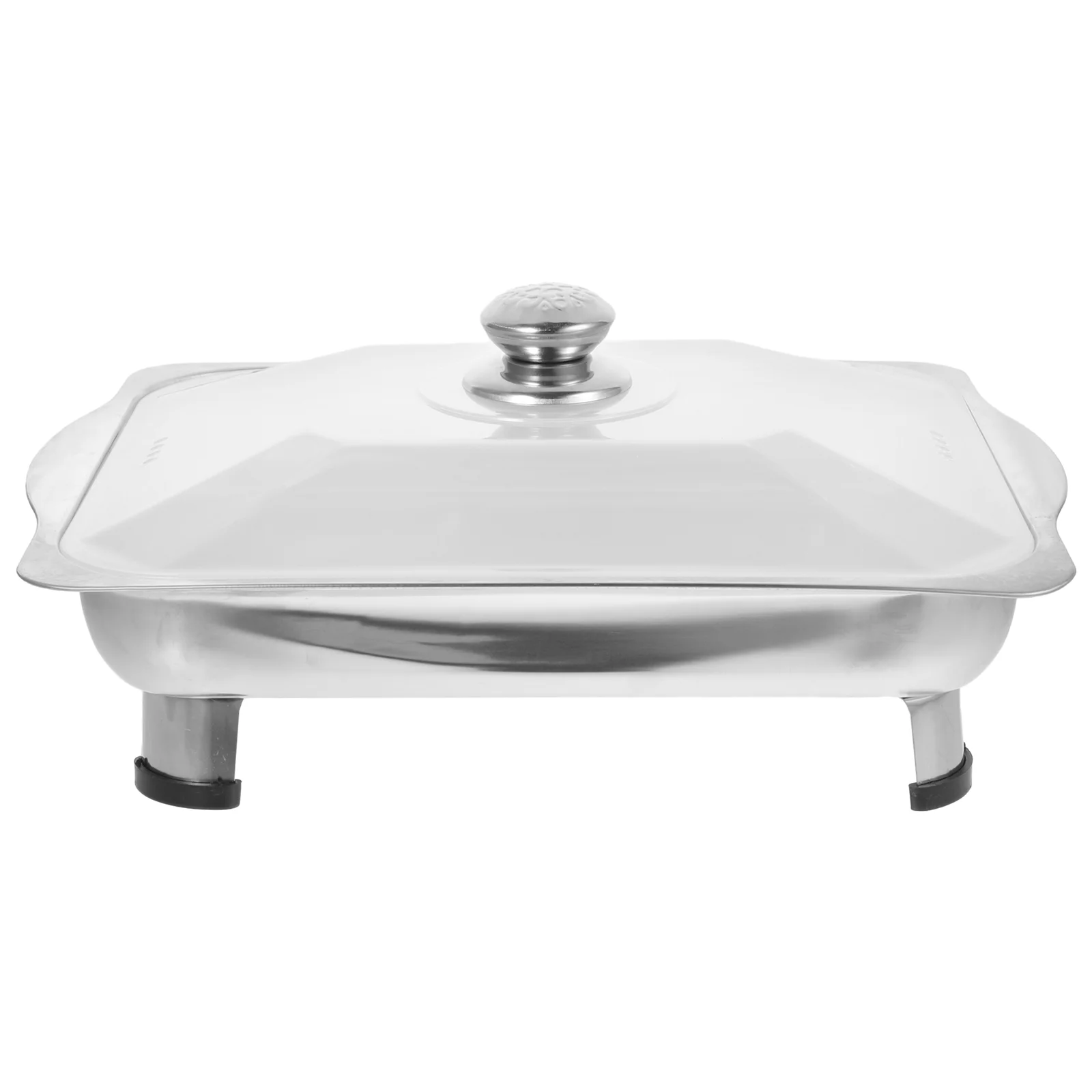 

Stainless Steel Buffet Serving Plate Tray Server Dish Metal Kitchen Food Holder