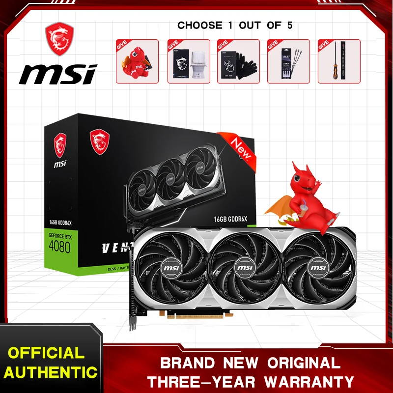 

Графические карты MSI RTX-4080-16GB-VENTUS-3X