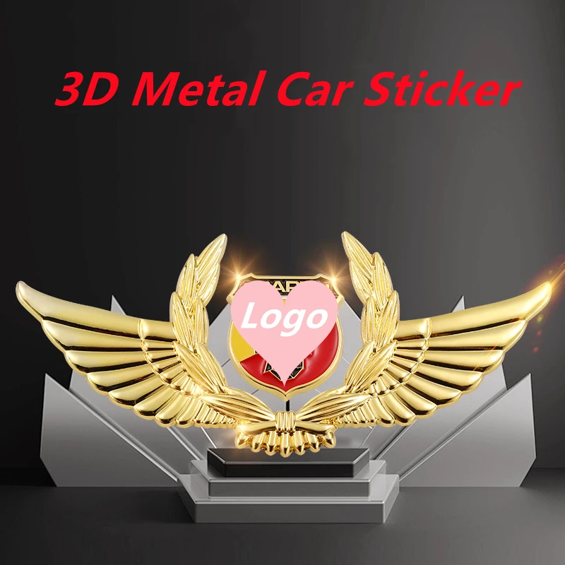 

3D Metal Wing Car Emblem Sticker Fashion Car Logo Sticker For Toyota Volvo VW Ford Scratches Cover Decorative Stickers