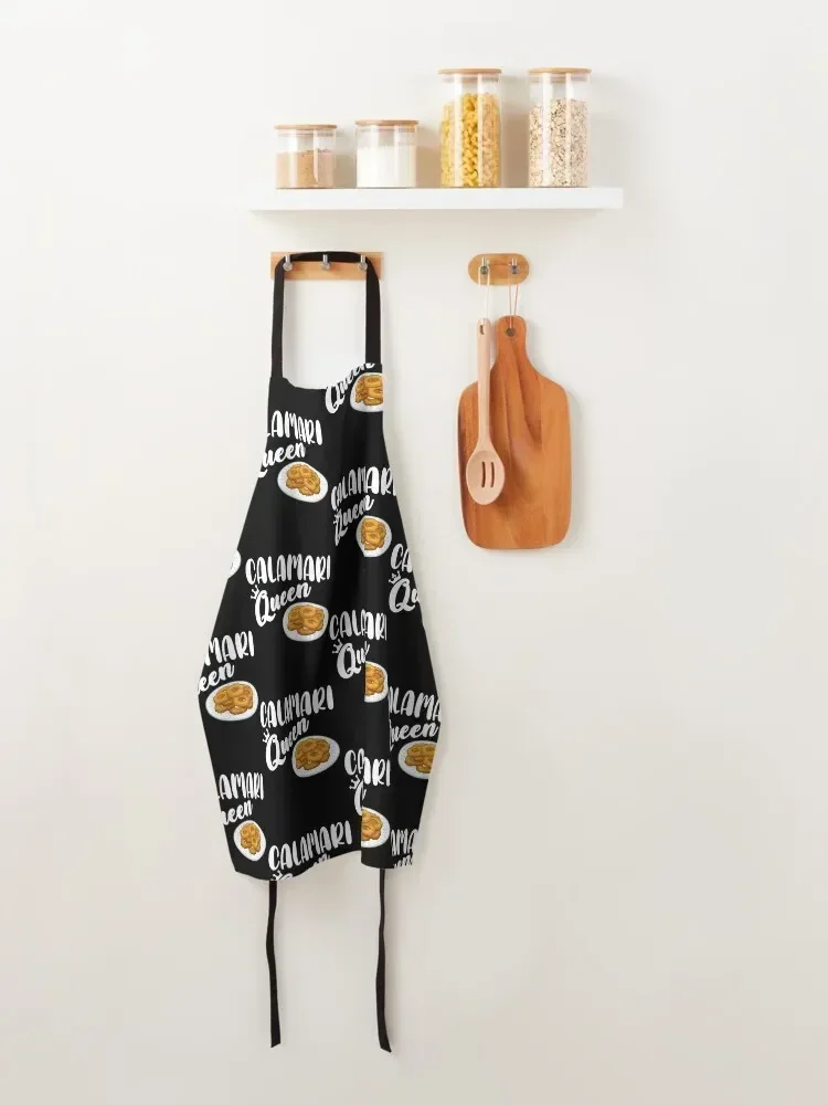 Забавный фартук Fried Squid Calamari Queen кухонная куртка женский детский