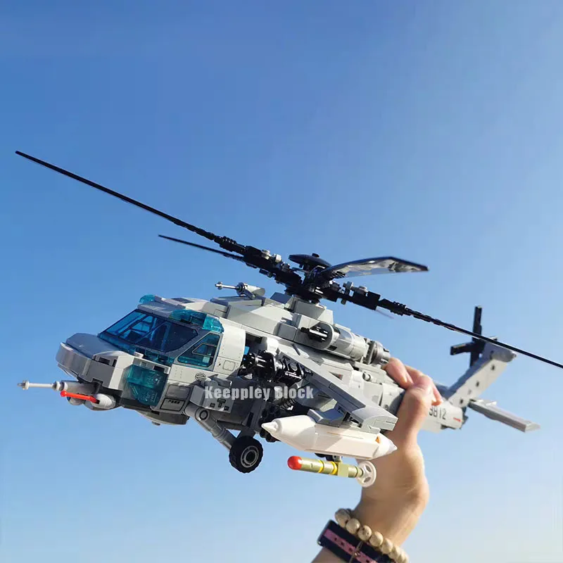 

WW2 Block Helicopters Fighter Blocks Military City Z-20 Utility Airplane Army Pilot Figure Plane Building Bricks Children Toys