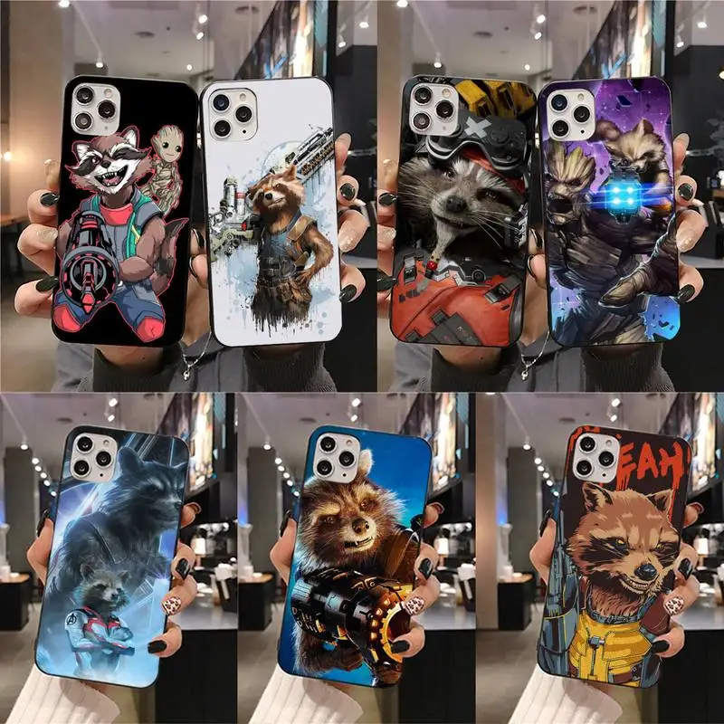 

SNM Marvel Rocket Raccoon Avengers Phone Case For iphone 13 12 11 Pro Mini XS Max 8 7 Plus X SE 2020 XR cover