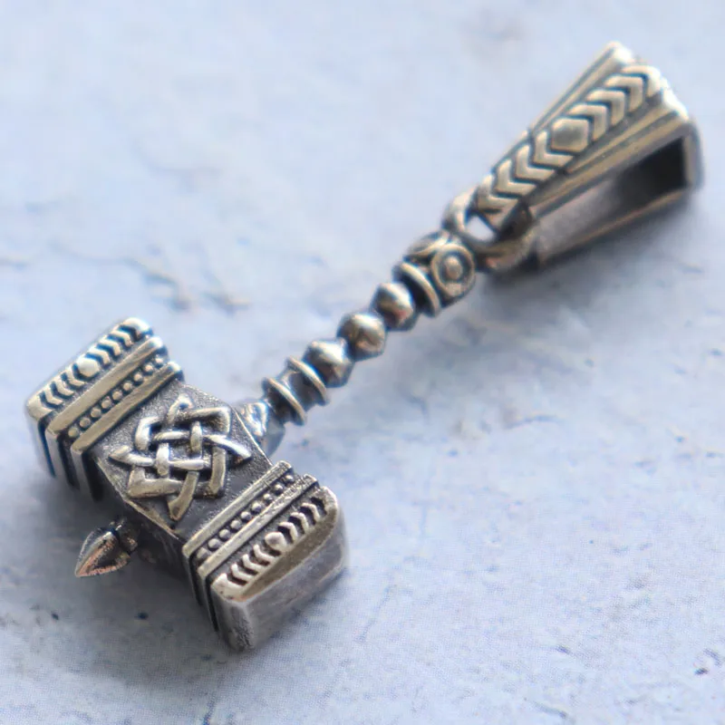 9 г 3D кулон с молотом Тора мужской 925 пробы сплошное серебро высокий модный хип-хоп