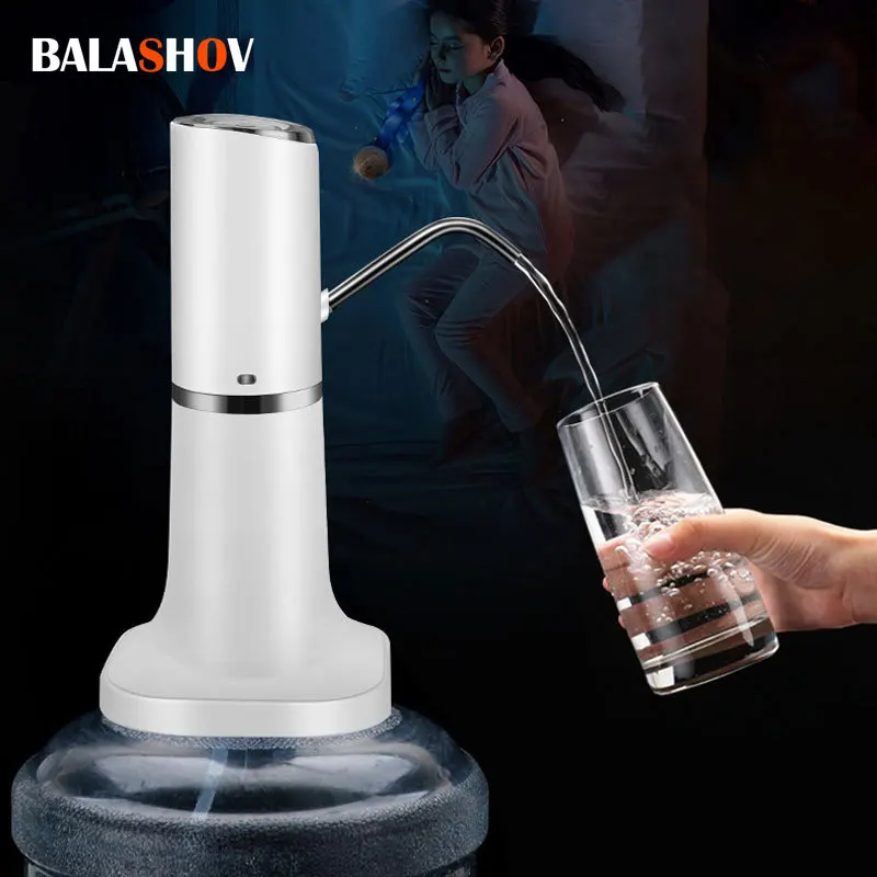 Automatic Portable Dispenser Water Bottle Pump Mini Barreled Water Electric Pump USB Charge Wireless Water Pump Bottle Switch