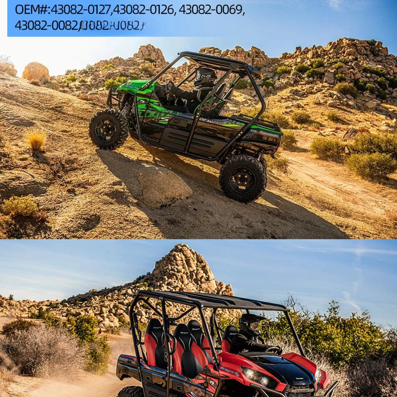 Brake Pads for Kawasaki Teryx 750 800 KRF750 KRT800 Brute- Force 650 KVF650 KVF750 Mule PRODX/PRODXT 820/1000 KAF820 KAF1000