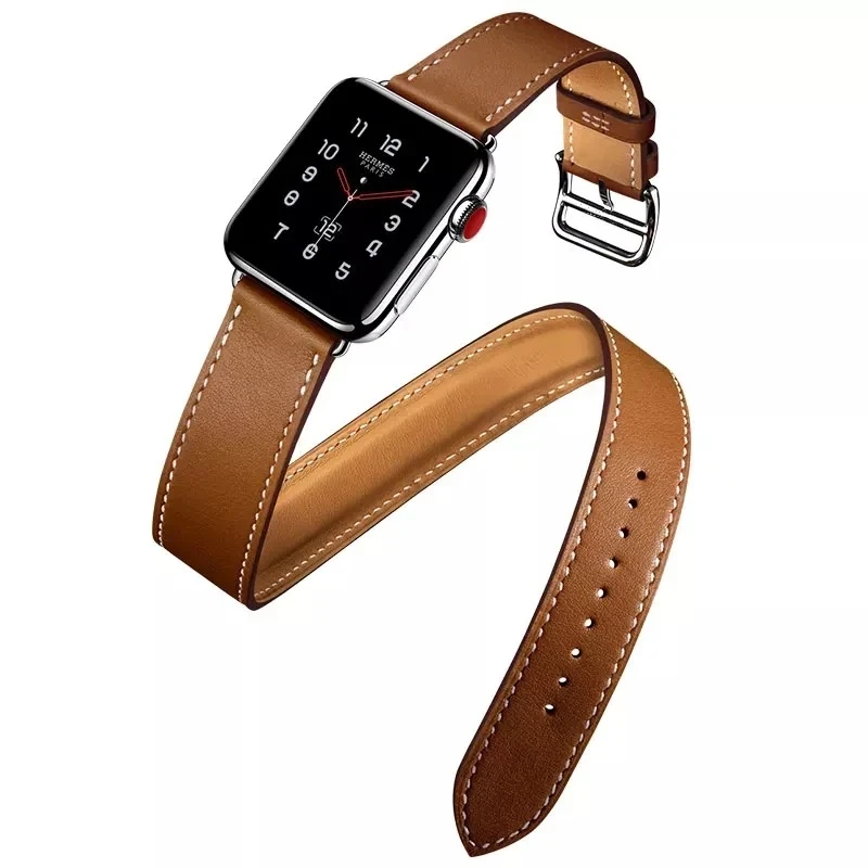 For Apple Watch Ultra Band 8 7 6 5 4 3 2 SE Genuine Leather Correa Bracelet Apple Watch Strap 49 45 41 44 40 42 38mm for iWatch