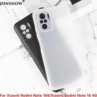 for redmi note 10s 10 case thin matte transparent black soft cases anti drop protective phone cover for redmi note 10