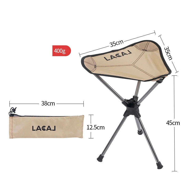 Fishing Camping Bench Portable Outdoor Leisure Folding Small Mazar Super Light Aluminum
