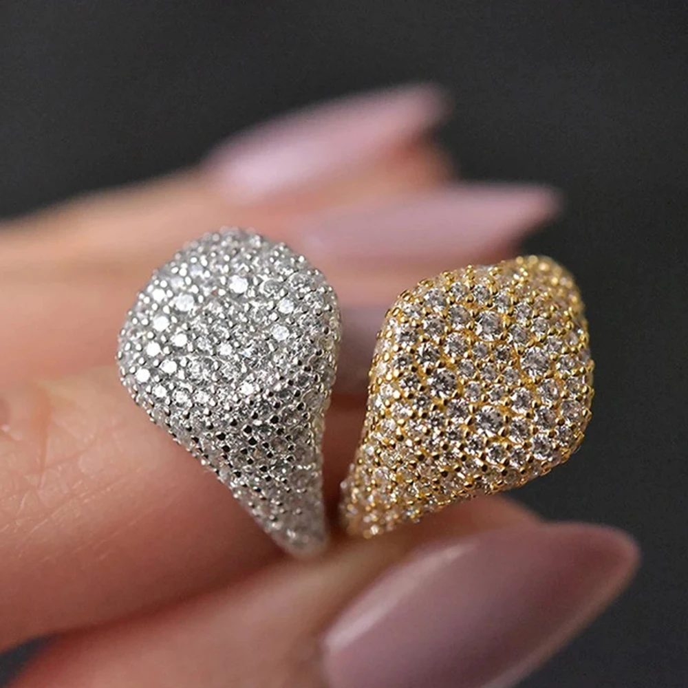 

WPB S925 Sterling Silver Ring Zircon Brilliant Full Diamond Ring Women High Carbon Diamond Luxury Jewelry Gift Hip Hop Rock