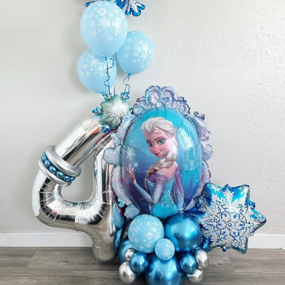 Décoration de fête thème Disney la reine des neiges  ballon en aluminium Elsa Anna 32/40 pouces