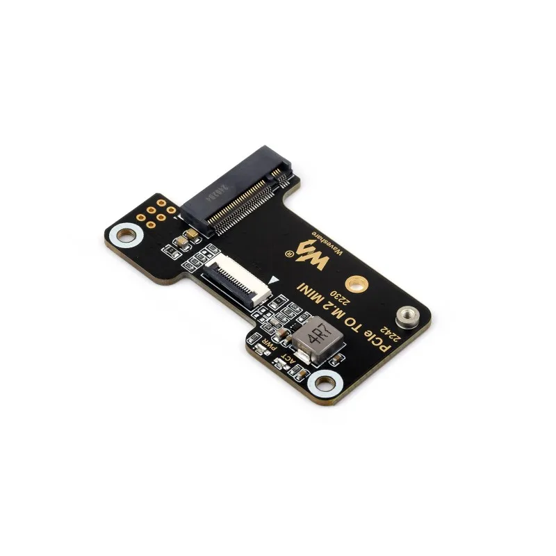 Адаптер Waveshare PCIe-M.2 Mini для Raspberry Pi 5 поддерживает протокол NVMe M.2 Твердотельный