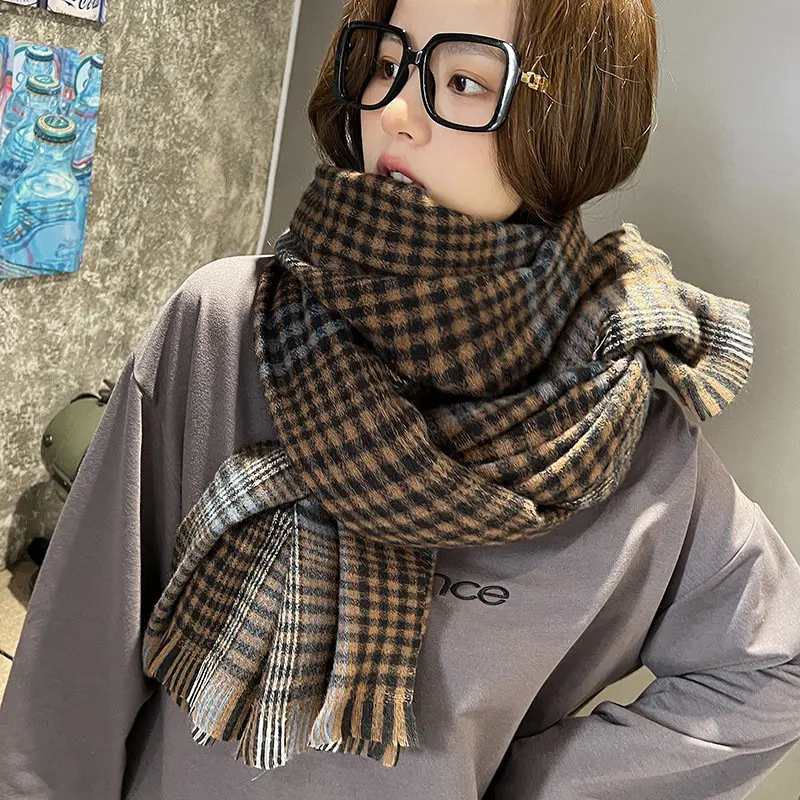 

Winter Scarf Women's Cashmere Warm Cashmere Scarf Ladies Luxury Scarf Thickening Soft Shawl Wrap