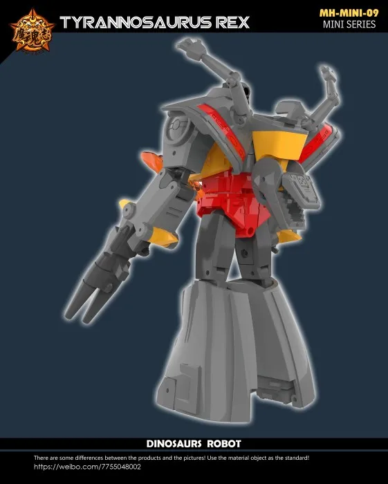 Фото В НАЛИЧИИ Трансформация MHZ TOYS MH-MINI-09 MINI-09B Grimlock 2.0 KO NA H44 Малая масштабная экшн-фигурка Модель игрушки №2