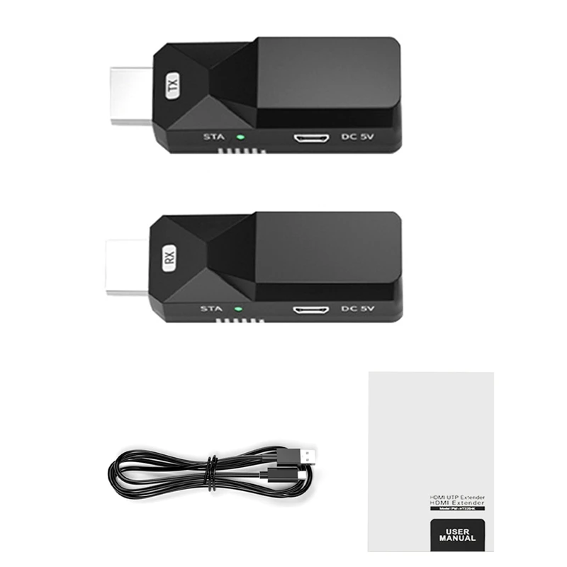 

1 Set 50M HDMI-Compatible Extender Adapter Transmission Signal Amplifier 80X43x23mm