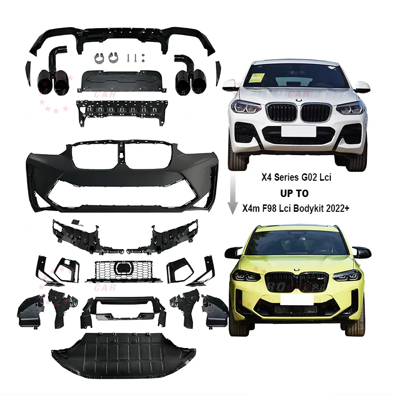 Комплект кузова X4 G02 Lci для Bmw Обновление до X4m F98 2022+ Bodykit аксессуары автомобильного