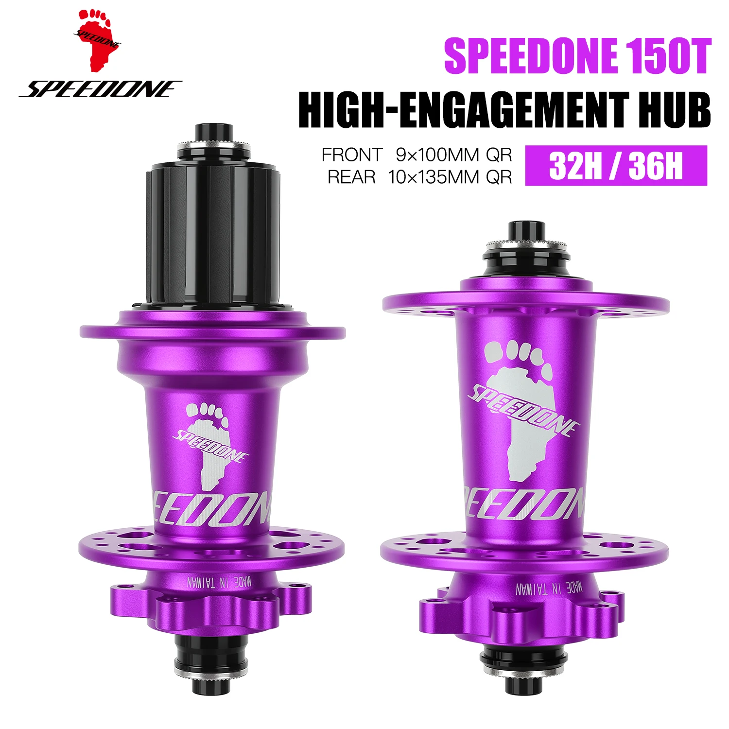 Фото Велосипедная втулка SPEEDONE SNIPER 150T, планетарная, 4 подшипника, 32H/36H, ультра-смазка, бесшумная, для даунхилла, 10x135 мм QR, аксессуары для велосипедов №1