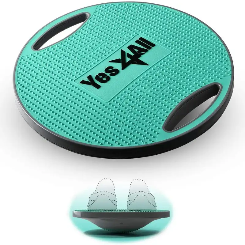 

Wobble Round Plastic Balance Board – 16.34 in for Rehabilitation Exercise (Teal)