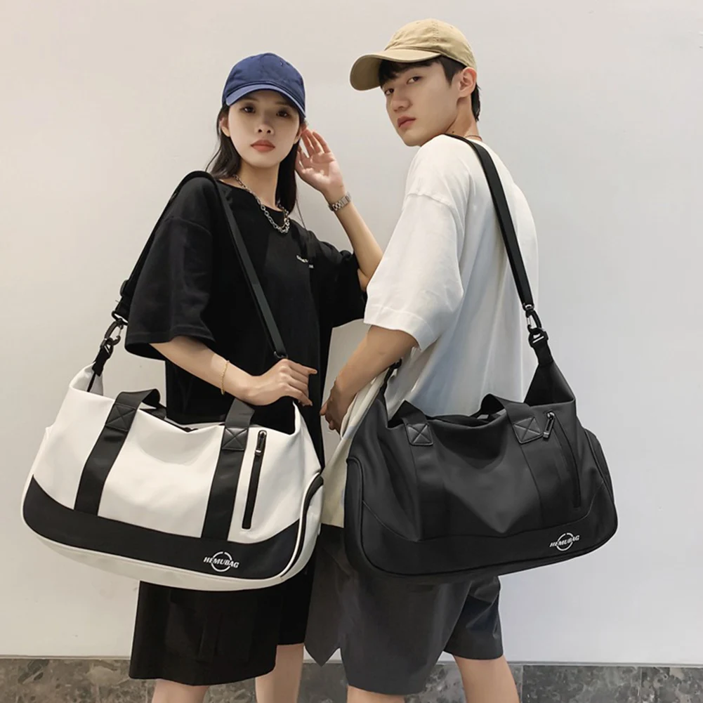 

Unisex Large Capacity Folding Duffle Bag Travel Clothes Storage Bags Zipper Oxford Weekend Bag Lightweight Camping Luggage Bag