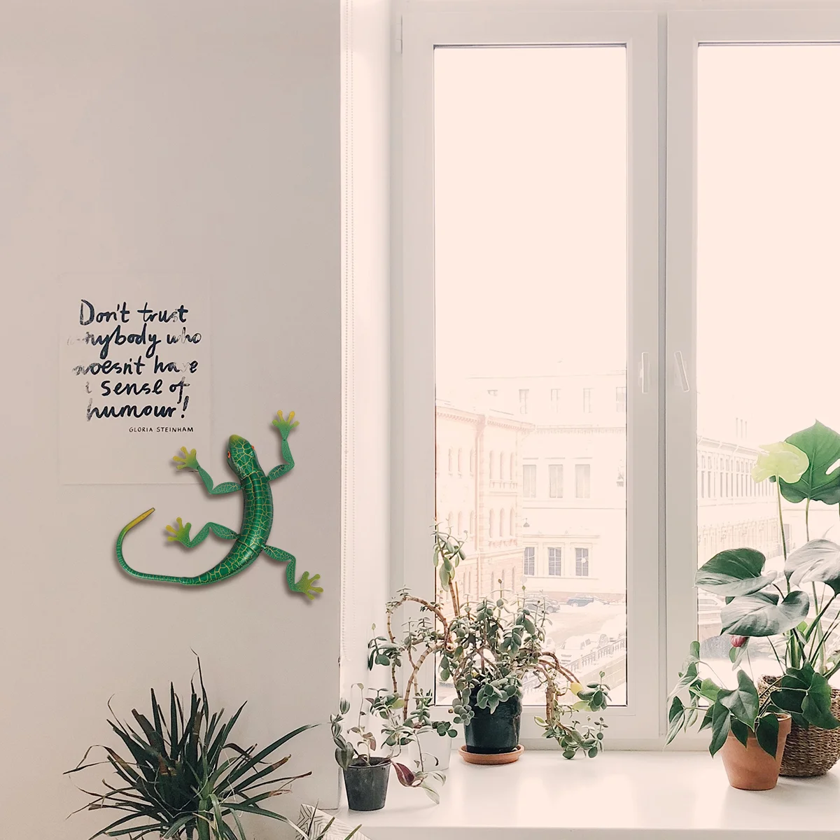 

Металлическое настенное украшение Gecko, 3D настенная скульптура для наружного двора, крыльца, домашнего патио, украшения для газона, забора (з...