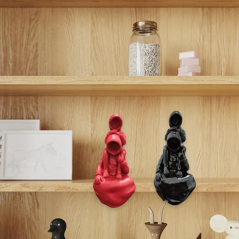 Скульптура папы и сына безликая смола статуя декоративная скульптура домашний