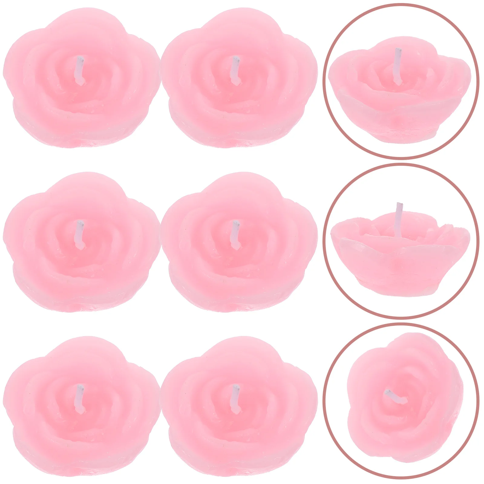 12 шт. розовые свечи в форме розы плавающий цветок домашний декор для свадебной