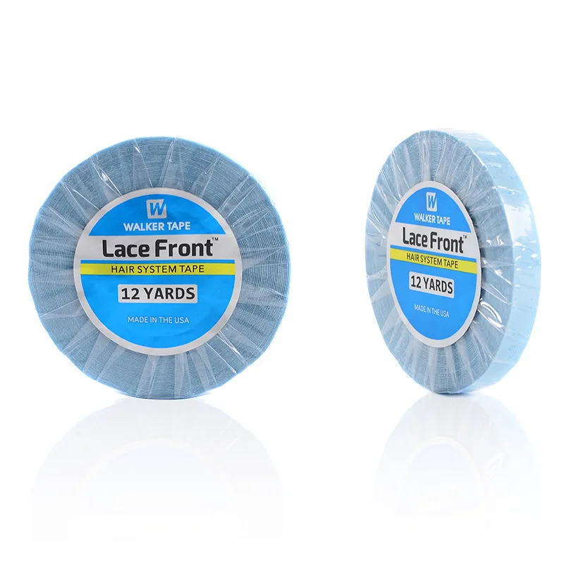 1 Roll 12Yards Double Sided Adhesives Blue Lace Front Support WalkerTape For Tape Hair/Skin Weft Hair/Lace Wigs/Toupee