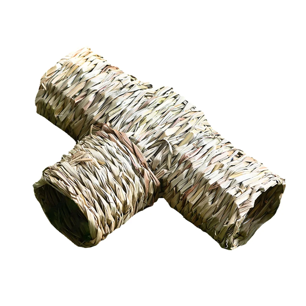 

Hamster Grass Tunnel Houseguinea Tunnels Playing Tubes Rabbithideawaywoven Strawforhandmade Supply Exercise Hut Bedtube Hideout