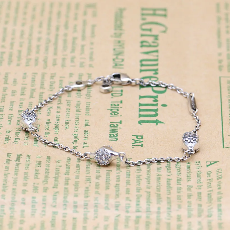

Valentine TOP SALE Authentic 100% 925 Sterling Silver Diamond Love Pod Bracelet Bangle & Bracelet for Women Gift