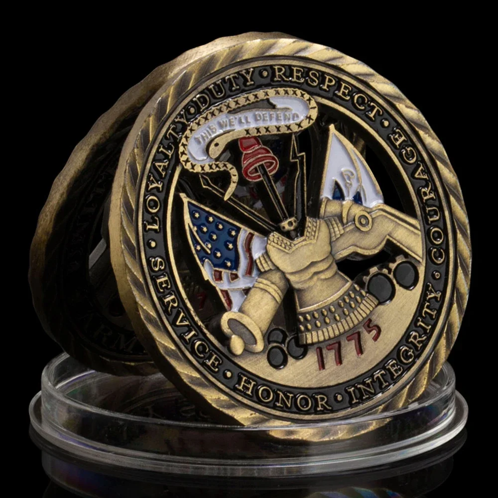 Монета сильного вызова армии США 1775 бронзовое покрытие памятная медаль Мы