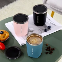 300ml portable coffee mug beer mug stainless steel hot water cup car cup office home insulation cup ins style warm cup