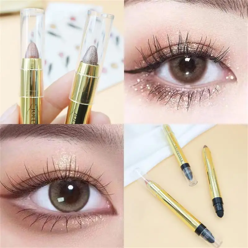 

Double Head Eyes Pencil Shiny Glitter Eyeshadow Pen Eyeliner Pearlescent Matte Highlight Brighten Silkworm Makeup Tool Cosmetics