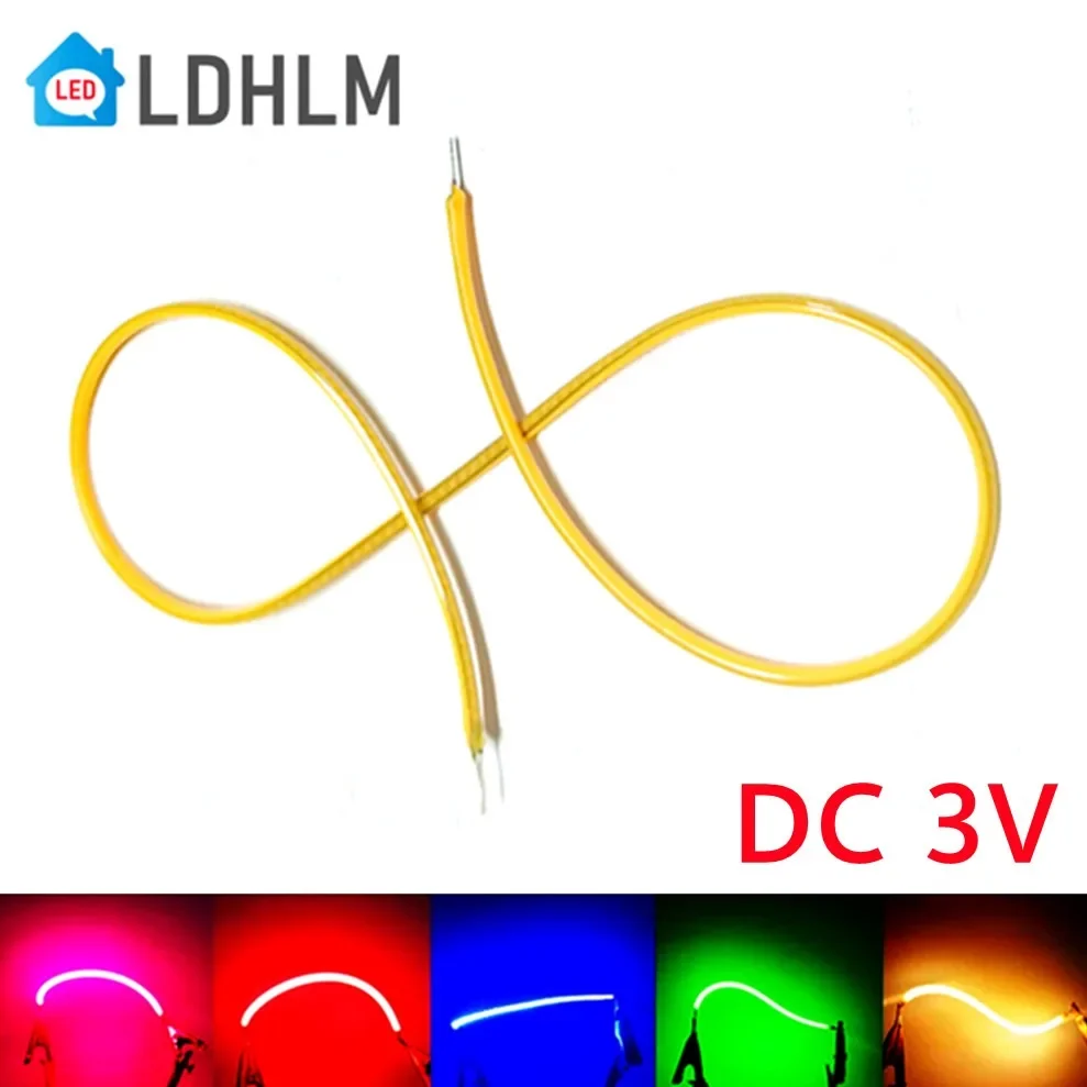 Фото DC3V светодиодная гибкая нить накаливания, детали лампы Эдисона COB, светодиодный диод, сделай сам, декоративная 40 мм, 60 мм, 80 мм, 95 мм, 130 мм, 145 мм, 185 мм, 260 мм, 300 мм №1
