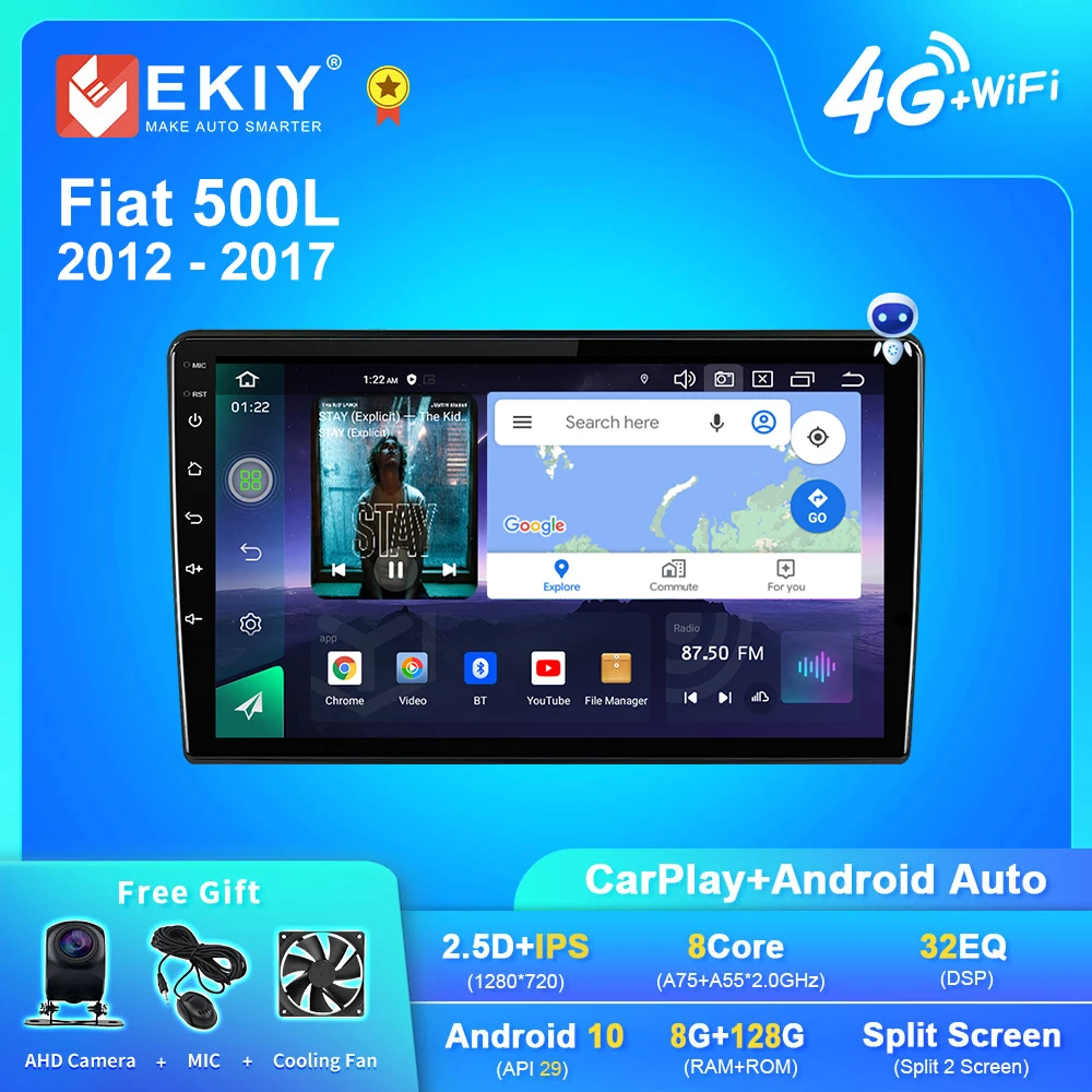 

EKIY Q7 Android 10 Авторадио для Fiat/Bravo 2007 - 2012 автомобильное радио Navi GPS мультимедийный видеоплеер стерео Carplay No 2Din DVD HU