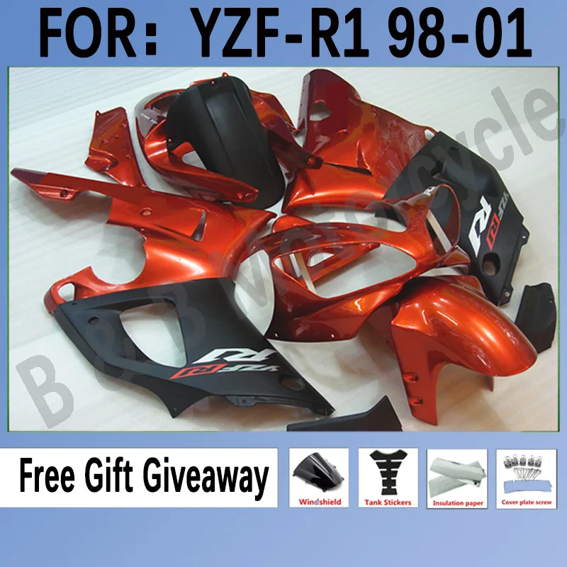 

Комплект обтекателей для мотоцикла YAMAHA YZF R1 YZF1000 98 99 00 01 R1 обтекатель кузова YZFR1 1998 1999 2000 оранжевый