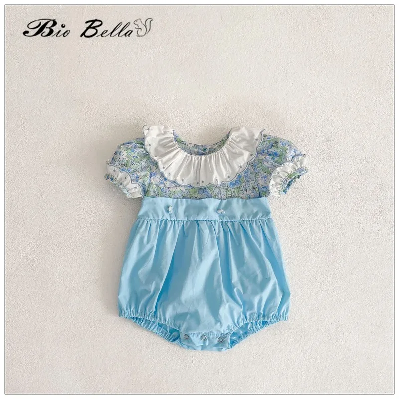 

Newborn Girls Romper Infant Flower Short Sleeve Princess Toddler Girls Clothing Fly Breathable Love Girls Infantil Clothing Tops