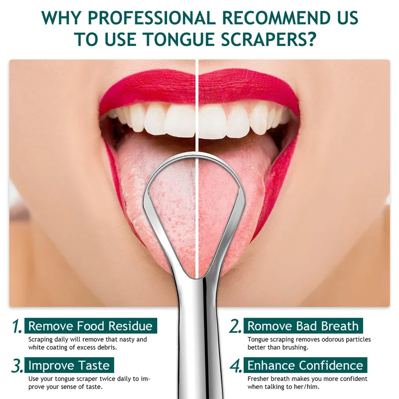 1 шт. скребок для языка из нержавеющей стали очиститель многоразовый инструмент