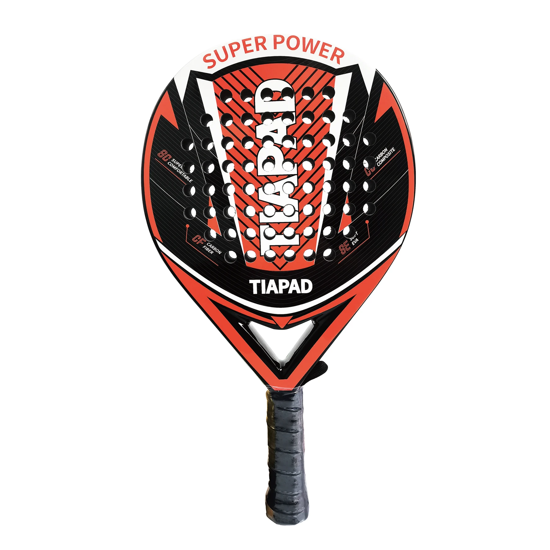 Padel Racket Graphite Carbon Fiber Surface with EVA Memory Flex Foam Core POP Tennis Raquete Lightweight Paddle