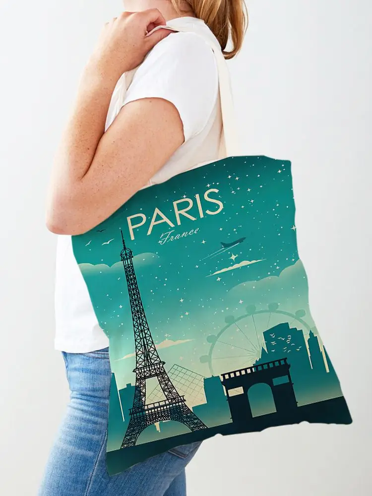 Teal & Black Eiffel Tower Paris France Hot Sale Backpack Fashion Bags  Parisian Paris France Eiffel Tower Black Teal Blue White - AliExpress