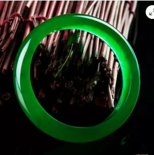 Натуральный Изумрудный зеленый нефритовый драгоценный камень 62-60 мм браслет