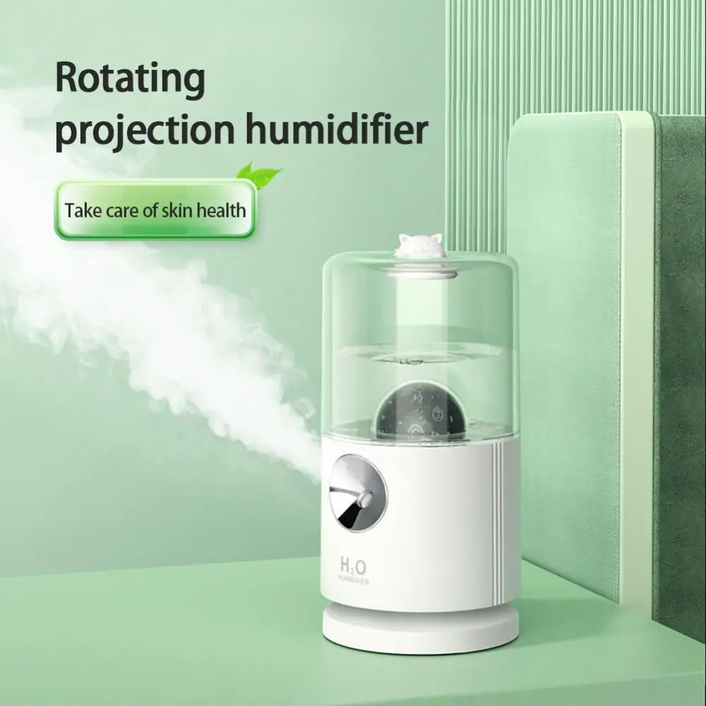 

Smart Rotating Projection Humidifier Household Small Desktop Colorful Night Light Spray Water Meter Air Humidification Purifier