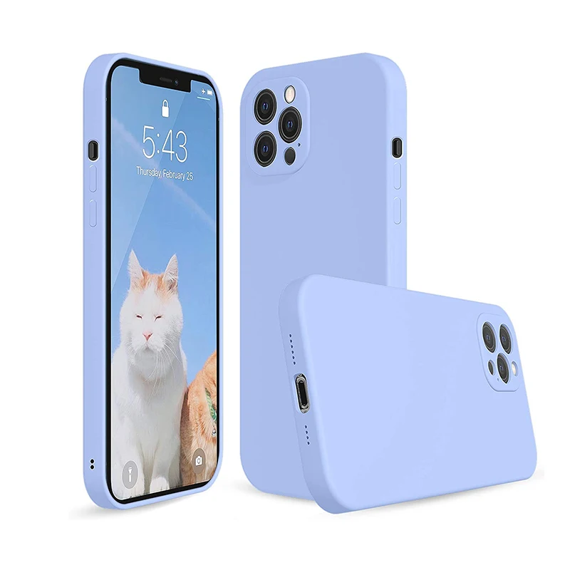 

NEW Ultra Thin Luxury Square Original Liquid Silicone Case For iPhone 13 11 12 Pro Max 13 12 Mini X Xr Xs Max 7 8 Plus 6s 6 Case