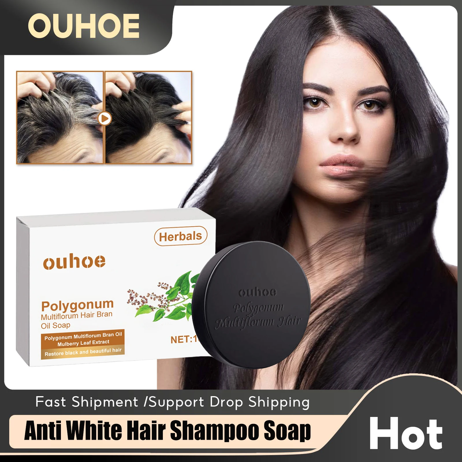 

Hair Darkening Shampoo Bar Strengthen Nourishing Hair Roots Cleansing Repair Gray White Hair Color Natural Hair Dye Shampoo Soap